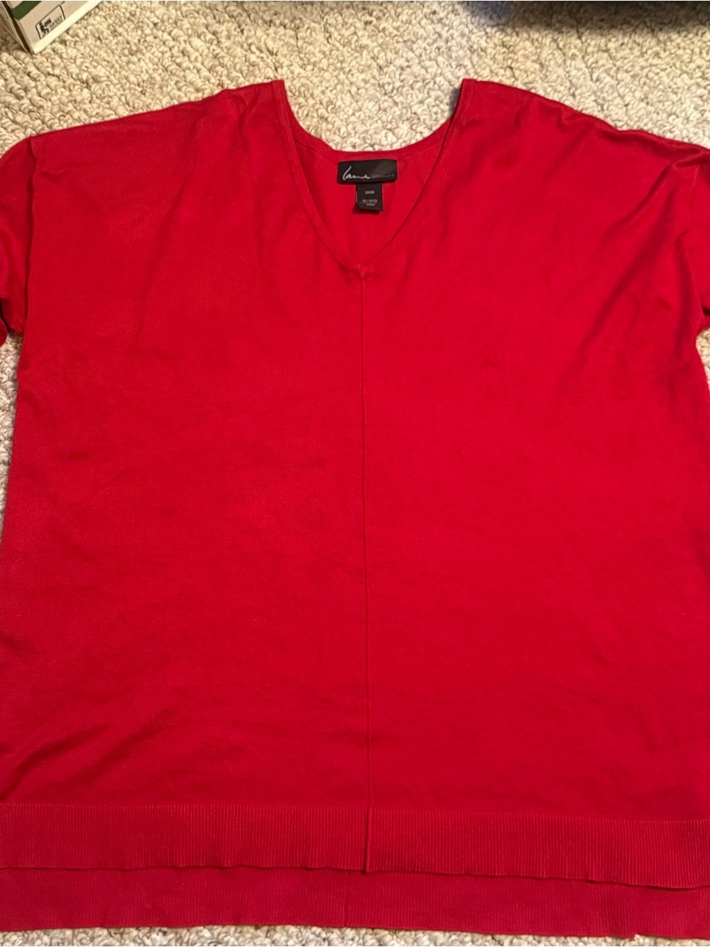Lane Bryant Red V-Neck Sweater